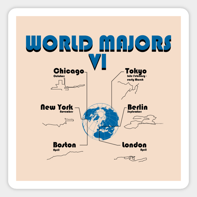 6 World Majors Magnet by CTinyFactory